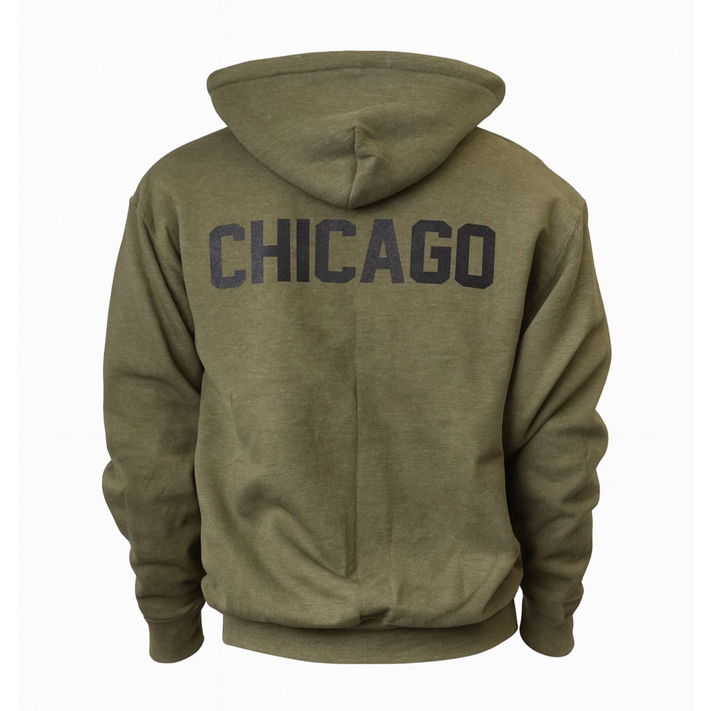 We Are One Star Embroidered Hoodie (Army/Black)