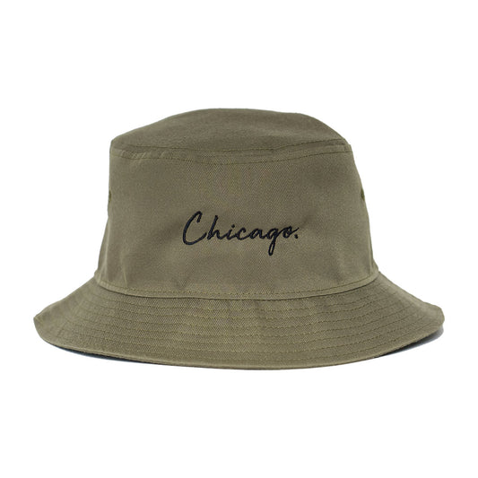 Classy Chicago Bucket Hat (Army)