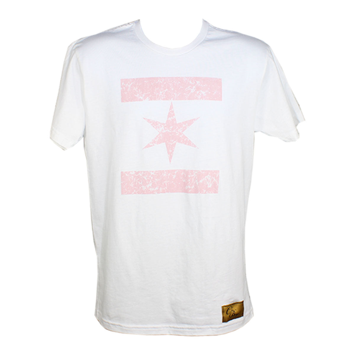 We Are One Star Tee Distressed (White/Grapefruit)