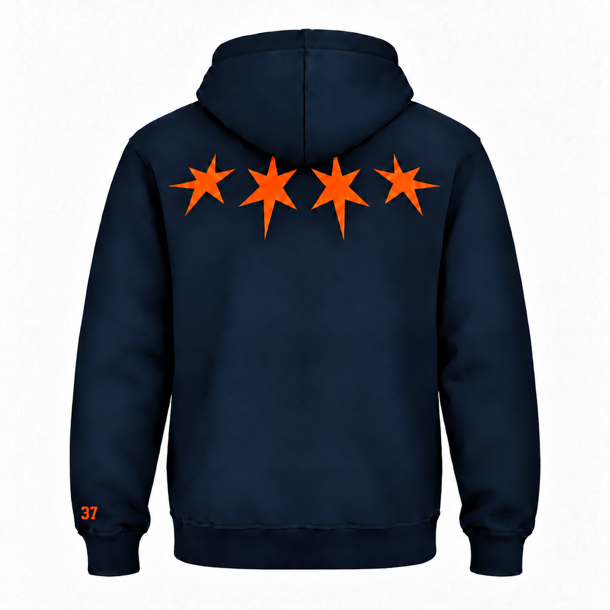 Chicago Block Hoodie (Navy/Orange)