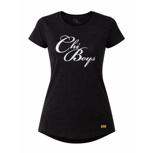 ChiBoys Logo Tee Women's Cut (Black/White)
