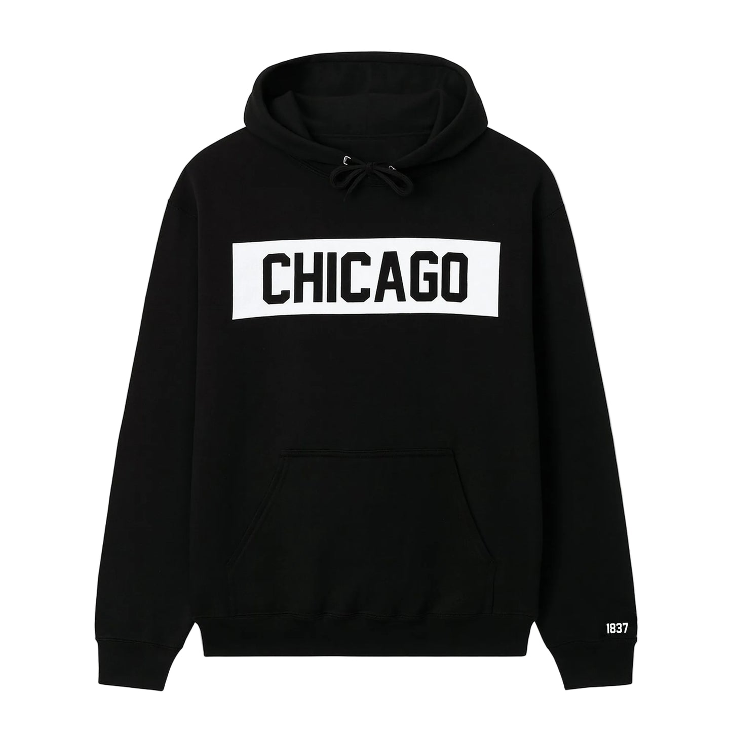 Chicago Block Hoodie (Black/White)