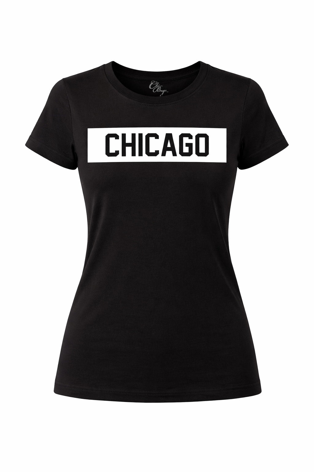 Chicago Block Tee Women's Cut (Black/White)
