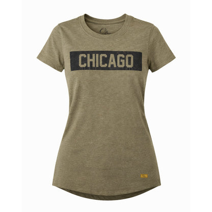 Chicago Block Tee Women's Cut (Army/Black)
