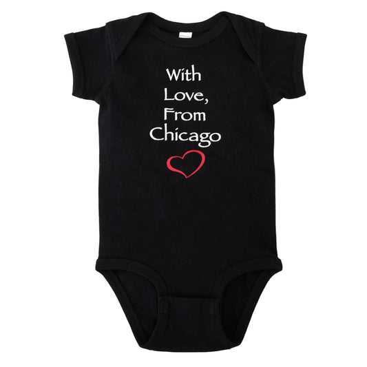 With Love From Chicago Onesie (Black)