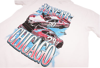 nascar dress shirts Men's NASCAR Checkered Flag Sports Black Uniform T-Shirt