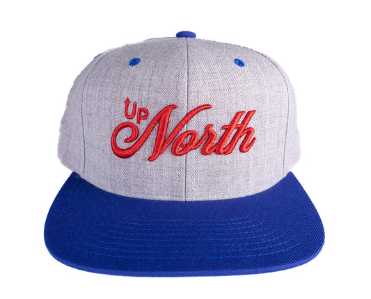 Up North Snapback Hat (Grey w/ Royal)
