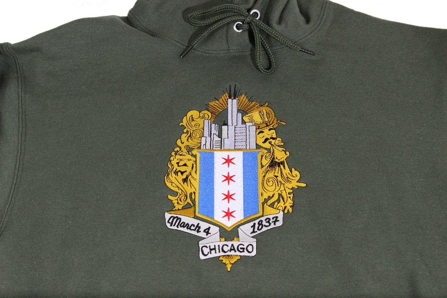 ChiBoys Embroidered Shield Hoodie (Army)