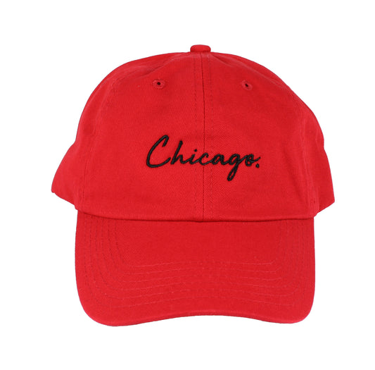 Classy Chicago. Period Dad Hat (Red)