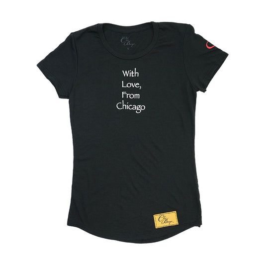 With Love, From Chicago Tee Women ❤️ (Black)